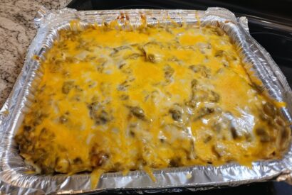 Thumbnail for 🌮 Green Chile Chicken Enchiladas Casserole