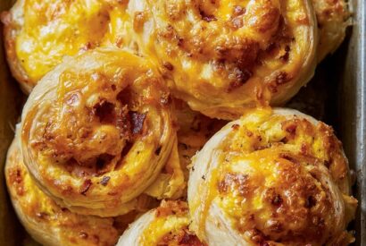 Thumbnail for Breakfast Puff Pastry Pinwheels – Flaky, Cheesy & Loaded With Bacon